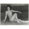 Mature Nude Curlyhead On Floor*2 / Hairy Armpits (Vintage Photo GDR ~1970s)