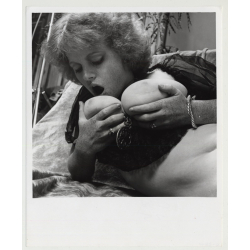 Nude Art: Busty Redhead Holds Breasts / Lots Of Freckles (Vintage Photo Master 60s/70s)