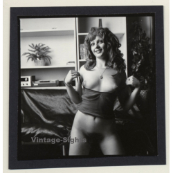 Bruce Warland: Sweet Longhaired Semi Nude*2 / Negligee (Vintage Contact Print 1960s)