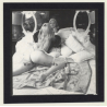 Bruce Warland: Blonde Nude Lingering On Bed / Butt - Legs (Vintage Contact Print 1960s)