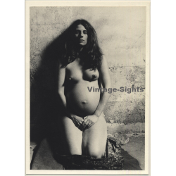 Jerri Bram (1942): Nude Study Of Stunning Pregnant Woman (Vintage Photo ~1970s)