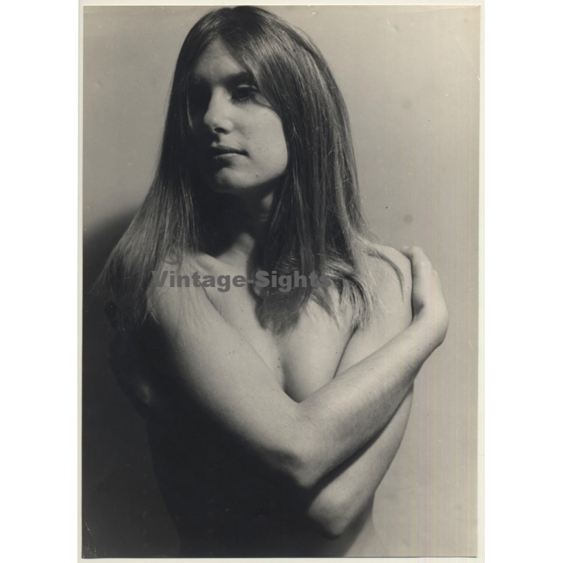 Jerri Bram (1942): Upper Torso Of Natural Nude Woman (Vintage Photo ~1970s)
