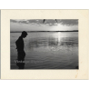 Jerri Bram (1942): Nude Man Standing In Water / Sunset - Gay INT (Vintage Photo ~1970s)