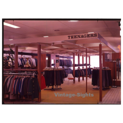 Teenagers Fashion Departement / Store - Design (Vintage Large Format Diapositive 1960s/1970s)