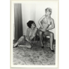 2 Nude Girlfriends Posing Together*3 / Interior (Vintage Photo ~1950s/1960s)