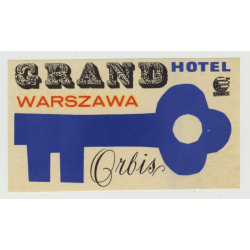 Grand Hotel Orbis - Warsawa / Poland (Vintage Luggage Label)
