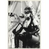Slim Mistress In Her Studio*1 / Lacquer Outfit - Rubber Gloves - BDSM (Vintage Photo ~1990s)