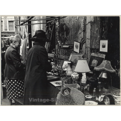 G. Friedlander: 2 Elder Ladies At Fleamarket Stall (Large Vintage Photo UK ~1970s)
