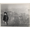 G. Friedlander: Little Black Girl On Open Field / Meadow (Large Vintage Photo UK ~1970s)