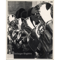 G. Friedlander: Trumpeters Of The Royal Guard / Tuba (Large Vintage Photo UK ~1970s)