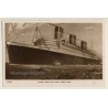 Cunard White Star Liner Queen Mary / Steamer (Vintage RPPC 1936)