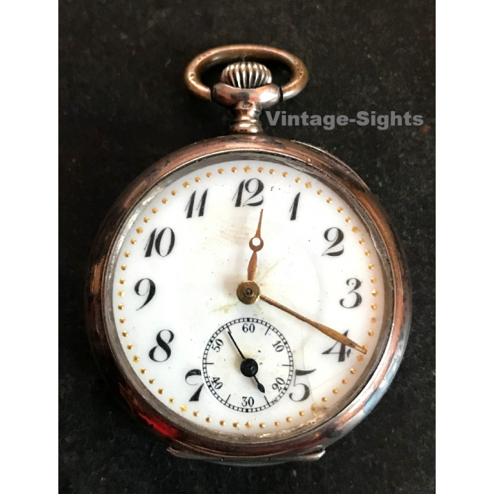 Vintage Ladies Pendant Watch - Damen Hängeuhr / 800 Silver ~1900s