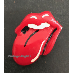3D Rolling Stones Tongue (Vintage Pinback Button Badge...