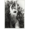 Nude Study Of Female Upper Torso In Forest (Nude Art: DDR B/W 80s)