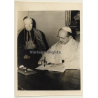 Pope Paul VI & Cardinal Cicognani: Papal Signing (Vintage Press Photo 1967)