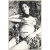 Jerri Bram (1942): Nude Study Of Pregnant Woman Covered In Flowers*2 (Vintage Photo ~1970s)
