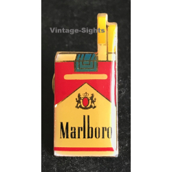 Marlboro Cigarette Pack (Vintage Metal Lapel Pin 1980s)