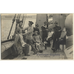 Marine ! Scènes De La Vie En Bord - Les Barbiers (Vintage PC 1910s)