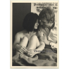 Man & Nude Brunette Beauty Sitting / Karl Marx (Vintage Photo GDR ~1960s/1970s)