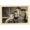 Handsome German Soldier Gets Haircut / WW2 - Gay INT (Vintage Photo 1939)