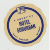 Hotel Suburban - East Orange, Summit / USA (Vintage Luggage Label)