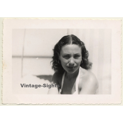 Portrait Of Pensive Young Portugese Woman (Vintage Photo 1940s/1950s)