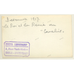 Dixmude: Le Roi & La Reine Au Boyau De La Mort WW1 (Vintage Photo 1917)
