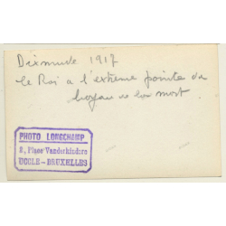 Dixmude: Le Roi A L'Extrême Pointe Du Boyau De La Mort WW1 (Vintage Photo 1917)