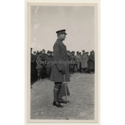 Saint-Idesbald: Le Roi Albert I & Soldats WW1 (Vintage Photo 1917)