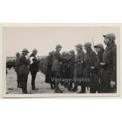 Belgium: Le Roi Albert I Décore Des Soldats WW1 (Vintage Photo 1916)