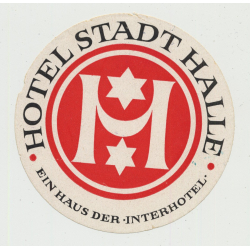 Hotel Stadt Halle (Interhotel) / Germany (Vintage Luggage Label)