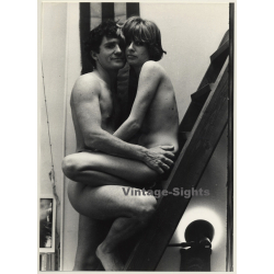 Jerri Bram (1942): Nude Study Of Natural Couple*2 (Large Vintage Photo ~1970s)