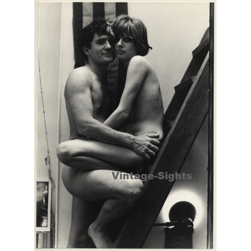 Jerri Bram (1942): Nude Study Of Natural Couple*2 (Large Vintage Photo ~1970s) Jerri Bram (1942): Nude Study Of Natural Couple*2 (Large Vintage Photo ~1970s)
