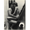 Jerri Bram (1942): Nude Study Of Natural Couple*2 (Large Vintage Photo ~1970s)