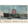 Cunard Line: R.M.S. Campania / Steamer (Vintage PC 1905)