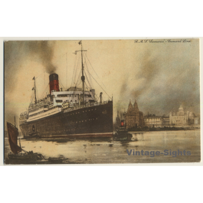 Cunard Line: R.M.S. Samaria / Steamer (Vintage PC 1930s)