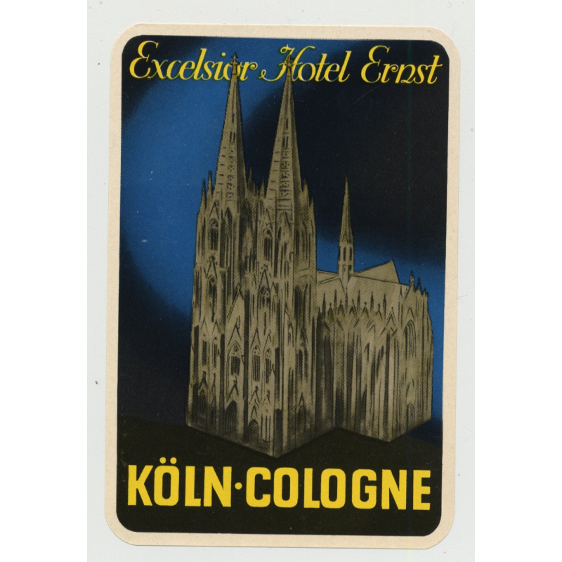 Excelsior Hotel Ernst - Köln-Cologne / Germany (Vintage Luggage Label)