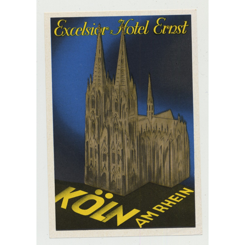 Excelsior Hotel Ernst - Köln Am Rhein / Germany (Vintage Luggage Label)