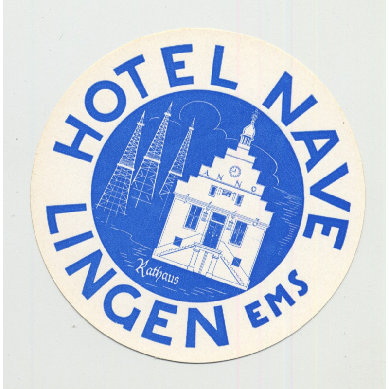 Hotel Nave - Lingen (Ems) / Germany (Vintage Luggage Label)