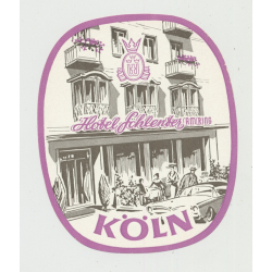 Hotel Schlentner Am Ring - Köln / Germany (Vintage Luggage Label)
