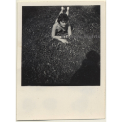 Natural Nude Woman On Meadow / Boobs Flash (Vintage Photo GDR ~1960s)