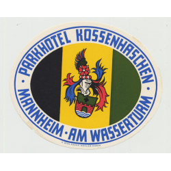 Parkhotel Kossenhaschen - Mannheim / Germany (Vintage Luggage Label)