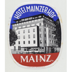 Hotel Mainzer Hof - Mainz / Germany (Vintage Luggage Label)