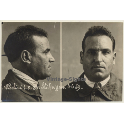 Michel Nicolini (1897-1936) Executed Murderer / Terror Des Bouges - Prison Sainte Anne (Vintage Photo 1936)