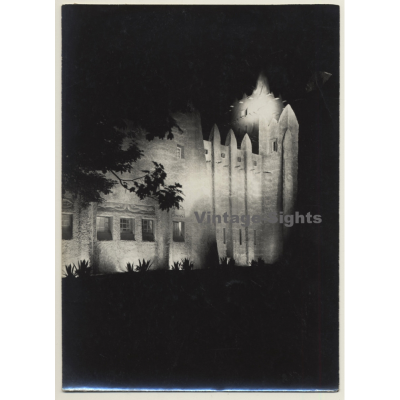 Paris: Exposition Coloniale 1931 Palais De L'A.O.F. Illuminé*2 (Rare Vintage Photo)