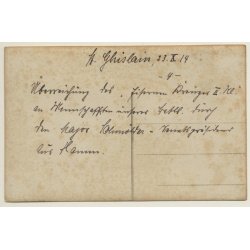 St.Ghislain: Presentation Of Iron Cross 2.Class By Major Schmölder WW1 (Vintage RPPC 1914)