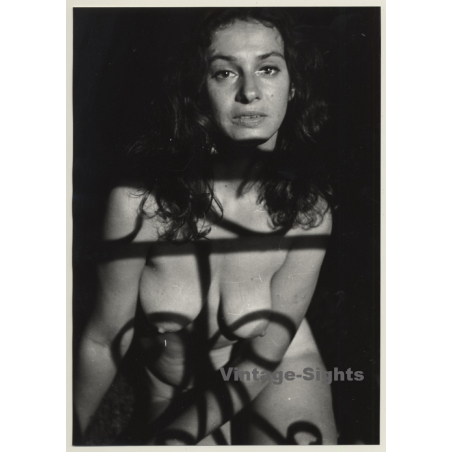 Jerri Bram (1942): Shadow Reflections On Natural Nude (Vintage Photo ~1970s)