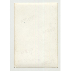 Baby Boy & Little Sister Share Bench With Huge Teddy Bear (Vintage Photo ~1940s)