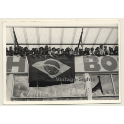 Nivelles-Baulers GP Formula 1: Brazilian Fittipaldi Fans On Tribune (Vintage Photo 1972)