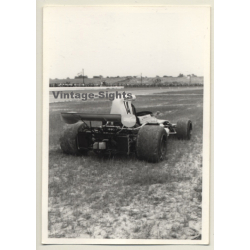 Nivelles-Baulers GP Formula 1: N°14 Mike Beuttlers' March Ford After Spinning Off Track (Vintage Photo 1972)